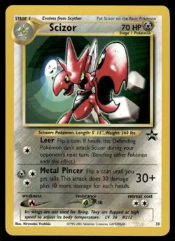 ⭐ Pokemon Cards Scizor 33 Wizards Black Star Promos Promo - Image 1