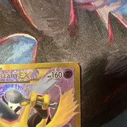 Pokemon Alakazam EX Secret Rare Card 125/124 Fates Collide Full Art Holo NM - Image 2