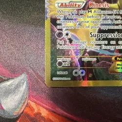 Pokemon Alakazam EX Secret Rare Card 125/124 Fates Collide Full Art Holo NM - Image 4