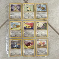 Old Pokemon Cards VINTAGE Collection Lot Of 9 Cards - Image 1