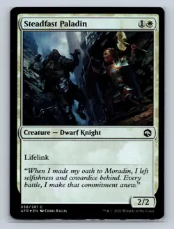 Magic the Gathering - MTG - AFR - Steadfast Paladin - Foil - Common - Image 1