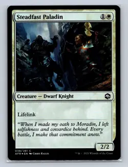 Magic the Gathering - MTG - AFR - Steadfast Paladin - Foil - Common - Image 3