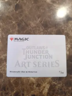 Metamorphic Blast 7/54 Gold Stamped Art Series Outlaws Of Thunder Junction MTG - Image 2