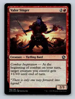 Magic the Gathering - MTG - AFR - Valor Singer - Foil - Common - Image 1