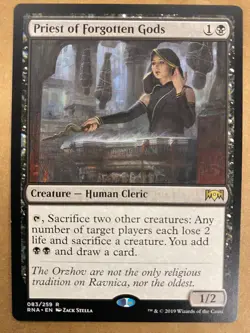 MTG 1x Priest of Forgotten Gods 83 Ravnica Allegiance Magic the Gathering x1 NM - Image 1