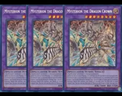 Yugioh - Mysterion the Dragon Crown x 3 - 1st Edition Secret Rare NM - Free Holo - Image 1
