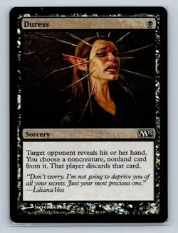 Magic the Gathering - MTG - M13 - Duress - Foil - Common - Image 1