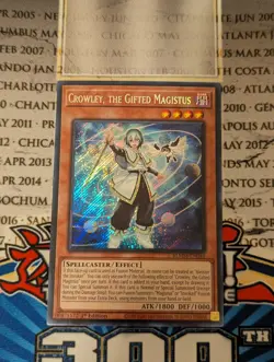 Crowley, the Gifted Magistus Secret Rare BLMM-EN044 1st Edition Yugioh! - Image 1
