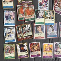 ONE PIECE PRE-ERRATA 64 CARD LOT OP01 ROMANCE DAWN Nico Robin UTA Jinbe - Image 2