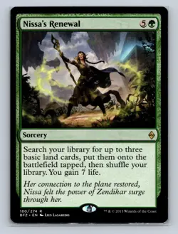 Magic the Gathering - MTG - BFZ - Nissa's Renewal - Rare - Image 1