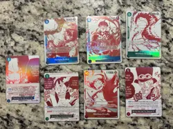 One Piece 3rd Anniversary Treasure Pack Campaign Foil Promo Set of 7 English - Image 1