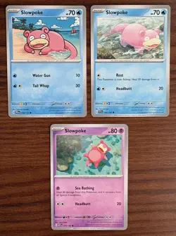 Slowpoke Slowbro Lot HGSS Hidden Fates 151 Pokemon Cards Collection x9 - Image 4