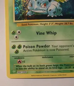 Ivysaur 002/034 CLV Training Card Game Classic Collection Pokemon TCG - Image 5