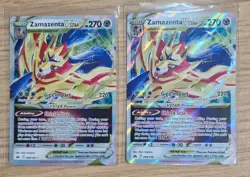 2X Pokemon 099/159 Zamazenta VSTAR Ultra Rare Crown Zenith Cards - Image 1