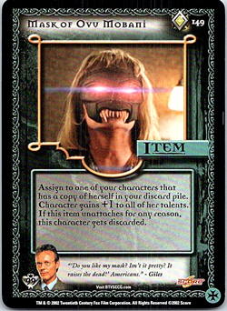 Buffy The Class Of '99 CCG Card #149 Mask Of Ovu Mobani - Image 1