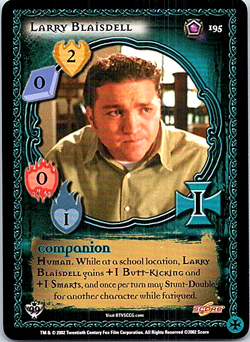 Buffy The Class Of '99 CCG Card #195 Larry Blaisdell - Image 1