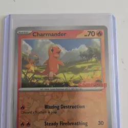 Charmander GameStop Exclusive 004/165 Promo Reverse Holo 70 HP Pokemon Card - Image 1