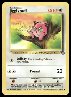 Pokemon Cards Jigglypuff 54/64 Jungle WOTC Common NM - Image 1