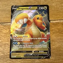 Pokemon Card Dragonite V SWSH154 Black Star Promo Half Art Ultra Rare Near Mint - Image 1