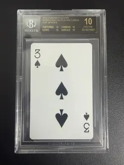 Pokemon Mario Pikachu Deck 2016 Playing Card 3 Of Spades BGS 10 Black Label - Image 1