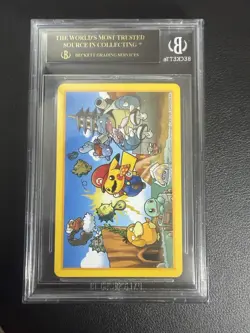 Pokemon Mario Pikachu Deck 2016 Playing Card 3 Of Spades BGS 10 Black Label - Image 2