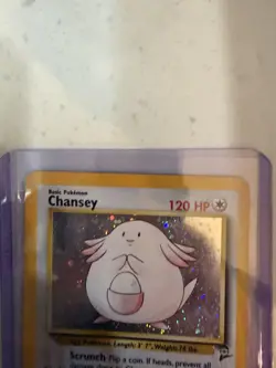 Pokemon Chansey 3/130 Base Set 2 Holo Rare Basic 120 HP Card - Image 2