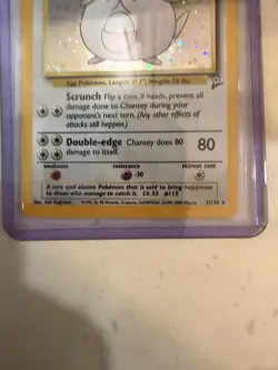 Pokemon Chansey 3/130 Base Set 2 Holo Rare Basic 120 HP Card - Image 3