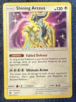 Pokemon TCG Shining Arceus Shining Legends Holo Rare Card 57/73 - Image 1