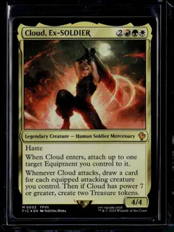 Cloud, Ex-SOLDIER - 2 - Foil - FIC - NM - MTG Magic the Gathering - Image 1