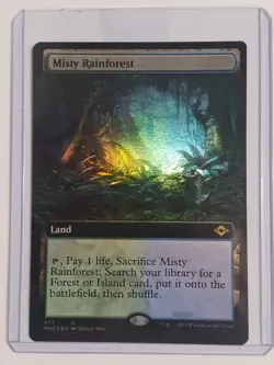 MTG Misty Rainforest Foil Extended Art Modern Horizons 2 Near Mint - Image 1