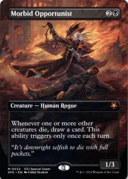 Morbid Opportunist BORDERLESS Special Guests Magic MTG NM - Image 1