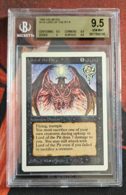 Unlimited - Lord of the Pit - MTG - Gem Mint - BGS 9.5 B - Image 2