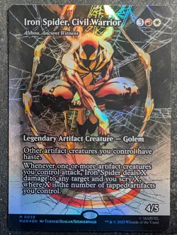 Iron Spider, Civil Warrior - Foil Borderless - UB Spiderman (MTG) - Image 1