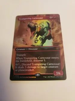 Trumpeting Carnosaur (Borderless) - The Lost Caverns of Ixalan - Foil - NM - Image 1