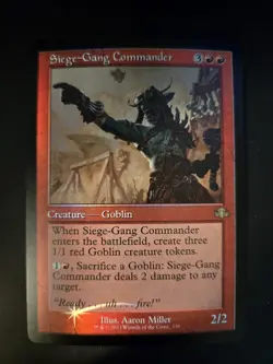 Siege-Gang Commander FOIL RETRO Dominaria: Remastered MTG FREE SHIPPING - Image 1