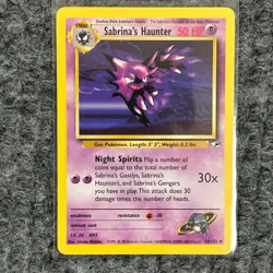 Vintage Pokemon Gym Heroes Sabrina's Haunter 58/132 Uncommon NM - Image 1