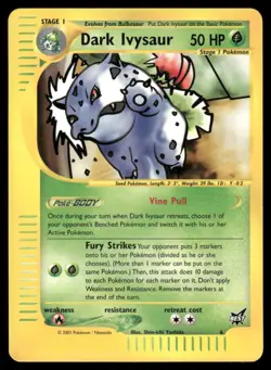 ⭐ Pokemon Cards Dark Ivysaur 6/9 Best of Game Promo - Image 1