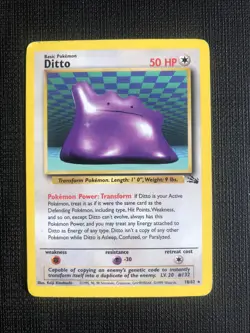 [Pokemon Card] - Ditto 18/62 - Non Holo Rare - [Fossil] - 1999 - WOTC - LP - Image 1