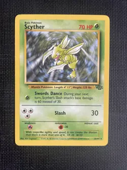 Pokemon TCG Scyther Jungle 26/64 Regular Unlimited Rare - LP/NM - Image 1