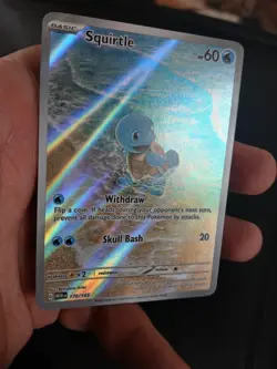 Pokemon TCG Squirtle Scarlet & Violet 151 Illustration Rare Holo 170/165 NM - Image 5