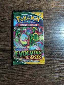 1X 2021 Pokemon SWSH Evolving Skies Booster Pack SEALED - Image 1