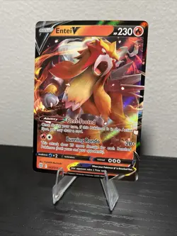 Pokemon Entei V Ultra Rare Holo 022/172 Brilliant Stars Card - Image 2