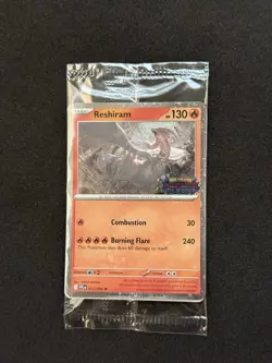 Sealed Reshiram with Swirl 017/094 Pokemon Phantasmal Flames Stamped B&N Promo - Image 1