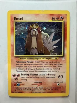 Pokemon TCG Entei Holo 1st Edition Rare - Image 1