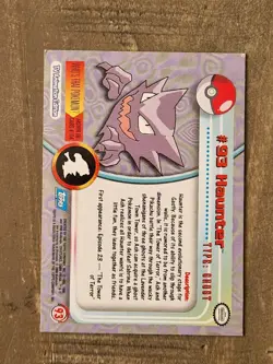1999 Topps Pokemon #93 Haunter Holo Foil Blue Logo LP Series 2 - Image 2