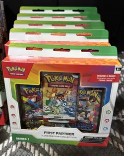 Pokemon TCG: First Partner Illustration Collection - Lot of 5 - Factory Sealed - Image 1