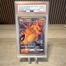 Pokemon Charizard GX SM211 SM Black Star Promo Hidden Fates Holo PSA 10 2019 - Image 1