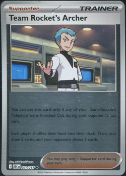 Team Rocket's Archer 201/217 - ME: Ascended Heroes - Pokemon Reverse Holo NM - Image 1