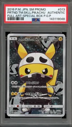 Pokemon Pretend Team Skull Grunt Pikachu Japanese Promo 013/SM-P PSA AUTHENTIC - Image 1