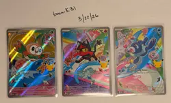 Pokemon First Partner Illustration Collection Rowlett 43 Litten 44 Popplio 45 - Image 1
